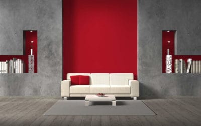 Besondere Wandgestaltung mit verschiedenen Materialien