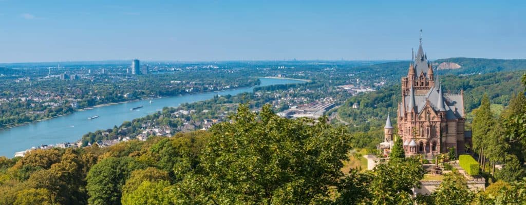 Schloss Drachenburg Bonn Panorama, Rhein (Spontanreise)